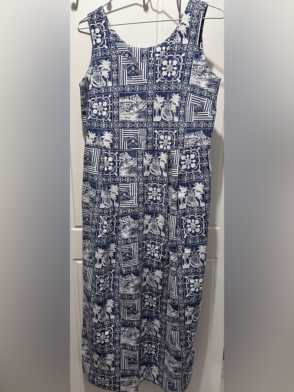Reyn Spooner Women’s Hawaiian Maxi Dress Vintage Tiki Retro Resort
